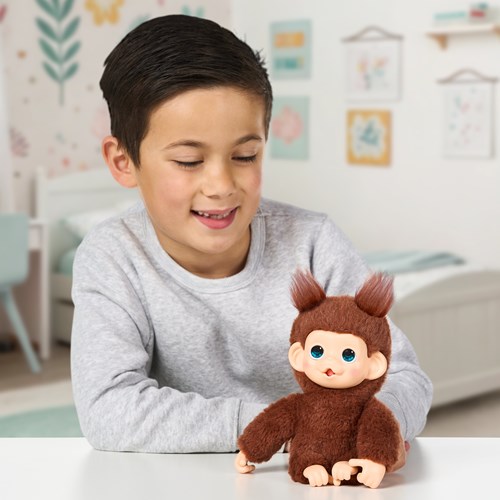 Moose interaktives Kuscheltier Little Live Pets Babyäffchen braun Cherri-2