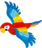 Goki Holz-Papagei Schwebefigur - buntes Mobile Spielzeug 65 cm-2
