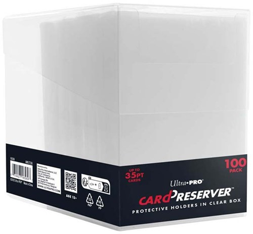 Ultra Pro Kartenhülle Card Preserver Schutzhüllen Clear Box 100 Stück