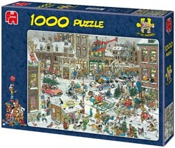Jumbo Puzzles 13007 Jan Van Haasteren Weihnachten, 1000 Teile Puzzle für Erwachsene, Multi kleuren, 68 x 49 cm