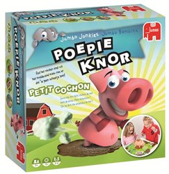 Jumbo Poepie Knor - Kinderspiel Brettspiel ab 3 Jahren mit Schweinchen