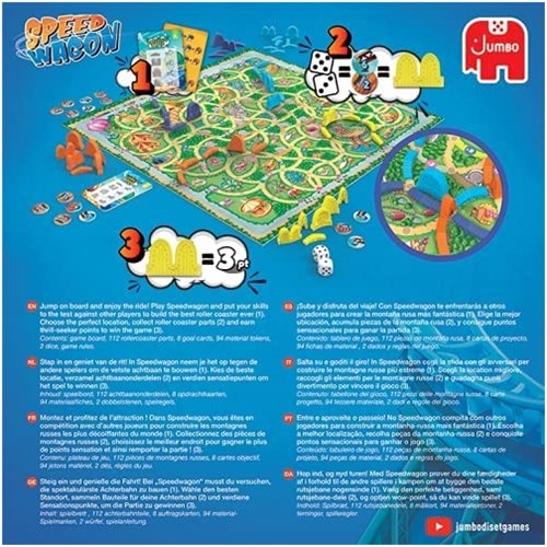 Jumbo Speedwagon Brettspiel Achterbahn bauen Strategiespiel-3