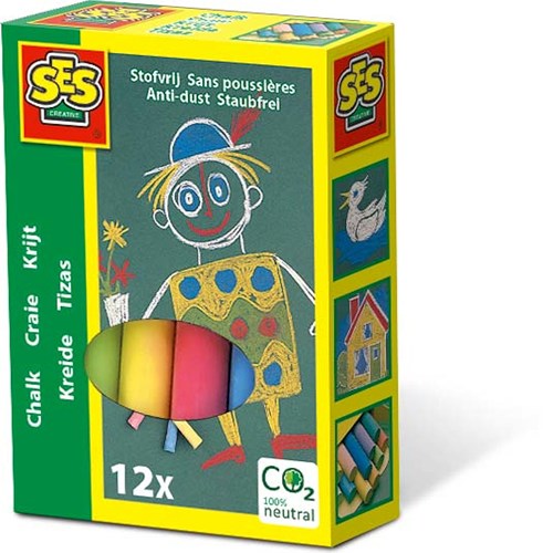 Ses Kreide Set 12 Farben - Straßenkreide für Kinder
