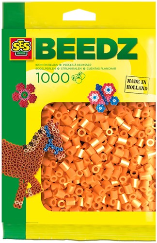 Ses Bügelperlen orange - 1000 Stück Nachfüllpackung kreatives Spielzeug