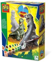 Ses Gießen und Bemalen T-rex Dino Bastelset mit Gips und Farbe