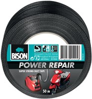 Bison Duct Tape schwarz 50 Meter - Power Reparaturband für Außenbereich