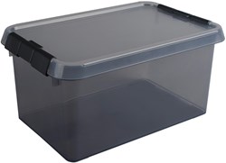 Comfortline Aufbewahrungsbox grau schwarz 6L Kunststoff stapelbar Spielzeug