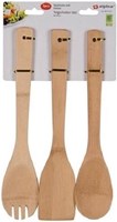 Alpina Holzspatelset Bambus 29,5cm - 3 Stück Küchenzubehör
