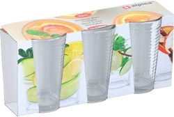 Alpina Trinkgläser Set stapelbar 220ml transparent 3 Stück Glas
