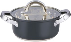 Alpina Kochtopf mit Deckel Induktion 1,9L 16cm - Topf schwarz grau