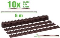 Kinzo Kunststoff Zaunspitzen Set 10 Stück 50cm für Gartensicherheit