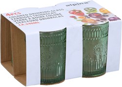 Alpina Trinkglas Set 240ml grün - 4 Stück Kinder Gläser