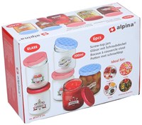 Alpina Vorratsglas Set 6-teilig 200ml luftdicht transparent Glas