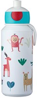 Mepal Trinkflasche Pop-up Campus 400 ml - Animal Friends Wasserflasche