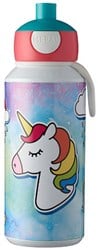 Mepal Trinkflasche Pop-up Campus 400 ml - Einhorn - Auslaufsicher für Kinder