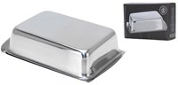 Excellent Houseware Butterdose Edelstahl silber - Aufbewahrungsbox für Butter