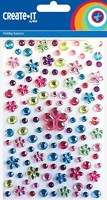 Diamantjes Flower Mix Bastelset multicolor - 150 Stück Glitzer