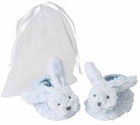 Happy Horse Babyschuhe Hase Richie blau - Geschenk Hausschuhe im Organzabeutel