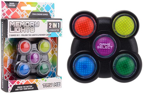 Memory & Follow me spel met licht en geluid 2in1