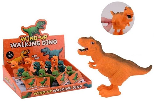 Johntoy T-Rex Spielzeug aufziehbar - laufender Dinosaurier im Display