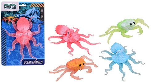 Johntoy Meerestier Spielzeug Animal World stretchy mehrfarbig