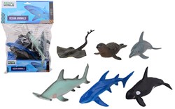 Johntoy Ozean Tiere Spielfiguren Set - Animal World - 6 Stück