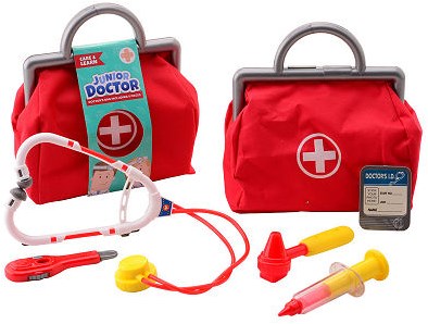 Johntoy Arzttasche Spielset mit Zubehör 6-teilig - Doktorspielzeug