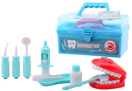 Johntoy Zahnarzt Spielset - Spielzeugkoffer für Kinder - Rollenspiel