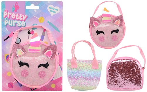 Pretty Purse Glamourtasje 3 assorti