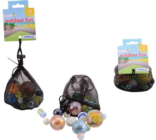 Johntoy Murmeln Spielzeug Set 500g buntes Glas für Kinder