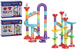 Johntoy Murmelbahn Spielzeug Set - bunte Murmelbahn im Karton