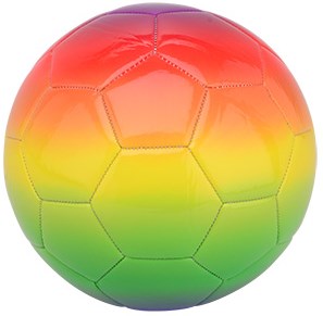 Johntoy Fußball Regenbogen Kunstleder - buntes Outdoor-Spielzeug für Kinder