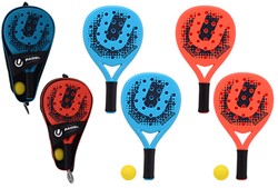Hot Padelracket-Set 2 Schläger, Ball, Hülle 2kl.