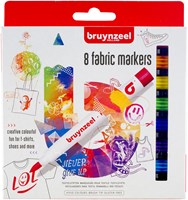 Bruynzeel fabric markers set 8 Textilstifte für kreatives Gestalten