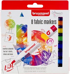 Bruynzeel fabric markers set 8 Textilstifte für kreatives Gestalten