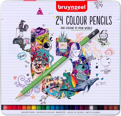 Bruynzeel blik 24 kleurpotloden