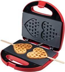 Wafelijzer voor 2 hartjes wafels