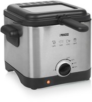 Princess Mini-Fritteuse 1,5 Liter - kompakte Edelstahl Fritteuse 1000W