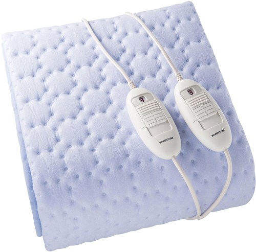 Inventum elektrische Decke Doppelbett Fleece 150x140 cm hellblau