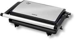 Inventum Kontaktgrill Tischgrill 750W Edelstahl schwarz - multifunktionales Grillgerät