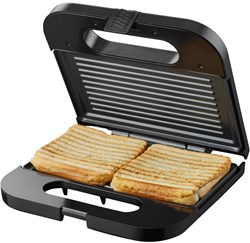 Tomado Sandwichmaker Grill 750W Schwarz Edelstahl - Sandwich Toaster Panini