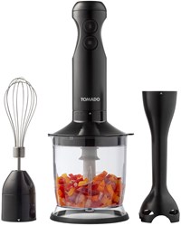 Tomado Stabmixer Set - Handmixer Zerkleinerer Schneebesen 350W Schwarz