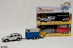 Kids Globe Volvo XC90 met paardentrailer die cast pb 27cm