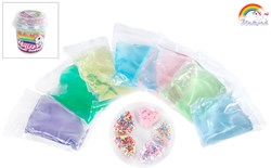 Unicorn Putty Spielzeug set zum Mischen mit Glitzer und Perlen 700 Gramm