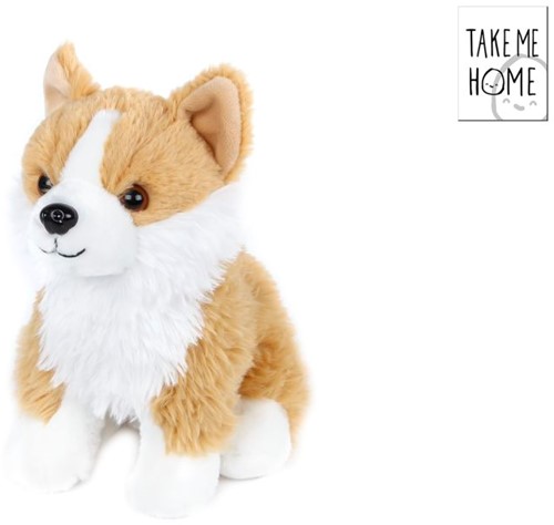 Take Me Home hond corgi pluche 20cm