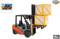 Gabelstapler Spielzeug Friktion Baustelle Kunststoff 20cm mit Zubehör