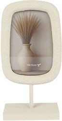 Van Manen Fotorahmen Dekoration oval creme Holz 10x15cm stehend