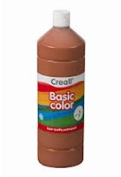 Creall Plakatfarbe Basic Color 500ml - Braun Kinderfarbe Malfarbe