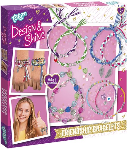 Totum Armbänder basteln Design & Shine - Freundschaftsarmbänder Bastelset