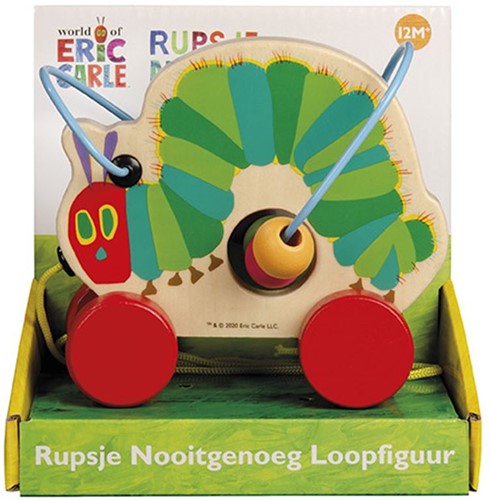 Die hungrige Raupe aus Holz zum Nachziehen. 0+